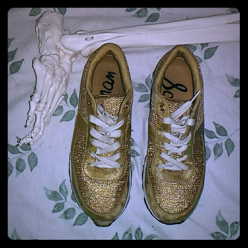 Sam Edelman Gold Sneakers